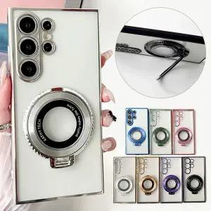 갤럭시S26 S26플러스 S26울트라 맥세이프 링 거치대 도금 프레임 투명 젤리 핸드폰 케이스
