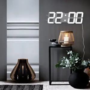 LED 벽시계 무소음시계 디지털벽시계 탁상시계 화이트
