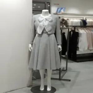 [KL] 슬리브리스 플레어 원피스 타이 재킷 세트 KMWOPQD030