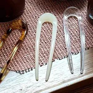 유광 투명 U자비녀 뒤꽂이 올림머리