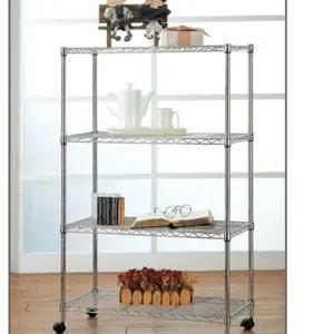 철제수납 4단 이동식 메탈랙900 선반 실용적인 데일리 필수템 깔끔한