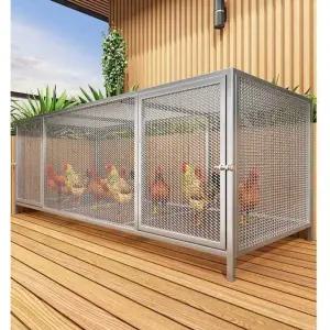 대형 닭장 야외 측면+천창 양계장 철장 하우스 스틸 케 사육장 00x58x62