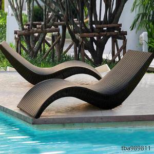 풀빌라 라탄 선베드 펜션 안락 리조트 야외 리클라이너 방수의자 침대 등나무 비치
