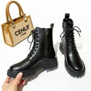 CCS7DB9여성 데일리 캐주얼 레이스업 첼시 부츠