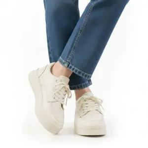 |CCS7DBF|여성 기본 가죽 스티치 통굽 일상 로퍼