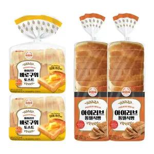 [롯데제과]롯데 기린 바로구워토스트x2개+통밀식빵x2