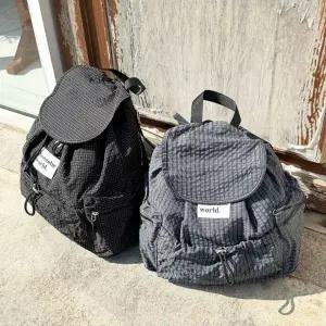 여성 캐주얼 데일리 체크 백팩 경량 가방