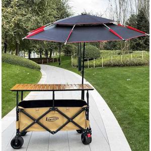 바이디움 이동식 파라솔 웨건 캠핑 폴딩 파라솔탁자 테이블 롤테이블