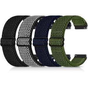 [미국배송] 가민 베누 3/2 비보액티브 4(45MM) 포러너 570(47MM)/255/265 AMAZFIT GTR 4/3/2 BIP 6/5용 스마트워치 밴드 BALANCE와 호환되는 22MM 탄성 밴드 4팩