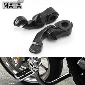 Harley-Davidson 모델 용 오토바이 수정 풋 페달 애프터 마켓 발 및 32mm 범퍼 마운트 브래킷