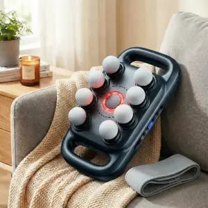 와야 무선 문어발 8구 마사지기 효도 선물 진동 지압 안마기 (벨트포함)