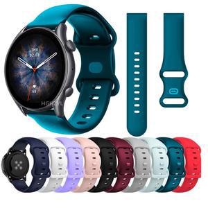 Huami Amazfit GTR 4 3 / Pro 시계 스트랩 GTS 실리콘 U 20mm 팔찌 Bip 2e 2 밴드 5 Stratos 22mm
