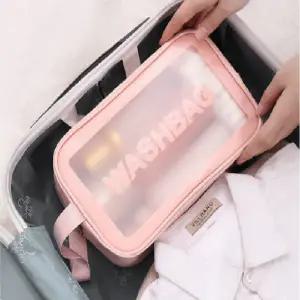 반투명 여행용 샤워백 방수 세면 파우치 수영장 가방_24514097