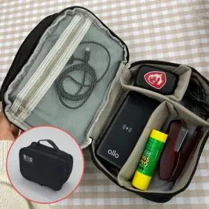 [골드스마일]2단 기기 파우치 전자 브라운