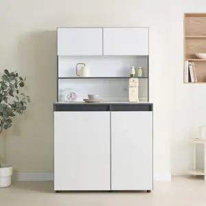 루멘 1000 광폭 도어형 렌지대 주방수납장+상부장 BOS119