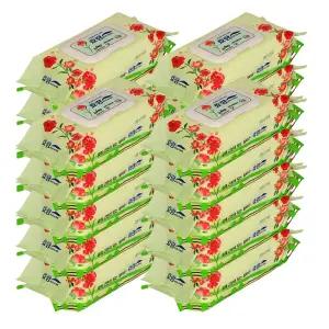 효랑 물티슈 빅사이즈 캡형 한박스 60매X20팩 특대형 엠보 어르신케어 물티슈