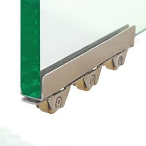 프레임리스 유리 슬라이딩 도어 휠 클램프 풀리 샤워 캡 스테인레스 스틸 윈도우 롤러 가이드 러너 하드웨