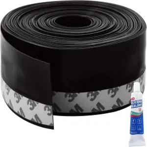 제로토 웨더 스트리핑 도어 씰 투명 실리콘 스트립이 있는 32피트 드래프트 스토퍼 - 창문 샤워