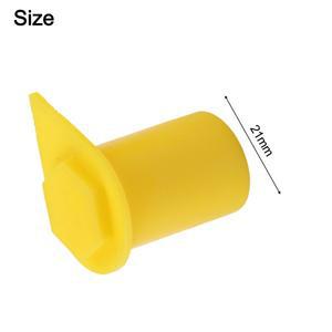 25pcs 21mm 더스트 캡 긴 휠 너트 표시기 허브에 잠재적인 손상을 방지하기 위한 노란색 안전