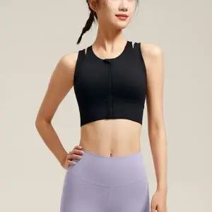 앞지퍼 요가 브라탑 필라테스 운동복 나시 속옷