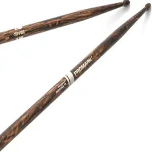프로마크 리바운드 7A 파이어그레인 드럼 스틱 래커 마감 R7AFG 도토리 팁 히코리 우드 - 1쌍