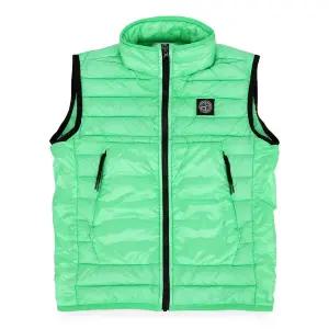 [스톤아일랜드] 키즈 와펜 로고 패치 경량 패딩 조끼(그린) 7716G0332 V0050 10 12A
