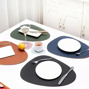 식탁매트 컵받침 세트 실리콘 테이블매트 식탁테이블 가죽식탁매트 식탁매트실리콘