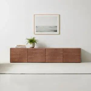 [라자가구] 비바 노블 템바보드 낮은 거실장 2000 LNK151