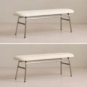 식탁의자 2인용 벤치의자 식탁벤치 패브릭 체어