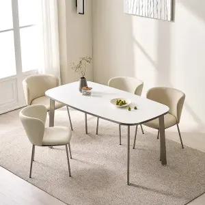 타원형 식탁테이블 인테리어 화이트 식탁 4인용 1200X750