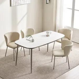 타원형 식탁테이블 4인용 6인용 화이트 식탁