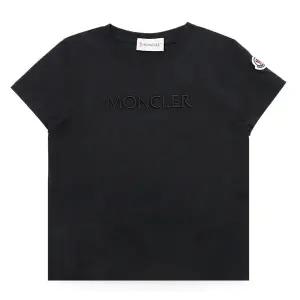 [몽클레어] 키즈 자수 레터링 로고 반팔(블랙) 8C00009 89AT9 999