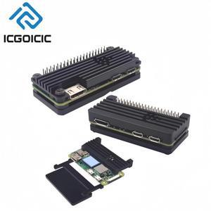 라즈베리 파이 제로 2W 알루미늄 히트싱크 케이스 키트 범용 W | - GPIO 헤더 수동 냉각 쉘