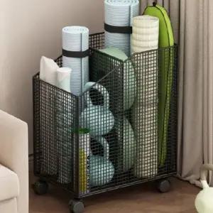 [셀러에이드]요가매트 보관함 정리함 폼롤러 카트 수납함