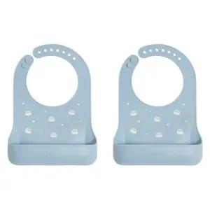 에디슨 아기 턱받이 실리콘 방수 어린이집 준비물 X2