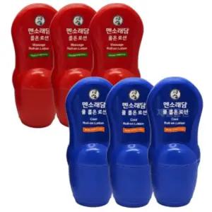맨소래담 로션 롤온 쿨 핫 50ml 바르는 쿨링 6개입 1