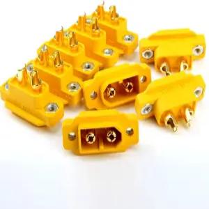 RC 모델 멀티콥터용 SoloGood Amass 10개 XT60E1-M 마운트 가능 XT60 남성 플러그 커넥터 ...