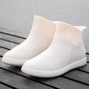 CCS7DB4여성용 비 오는 날 데일리 편안한 숏 레인부츠