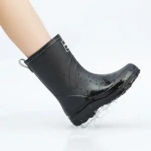 CCS7DAB여성용 일상 레인부츠 편안한 장마용 미들 장화