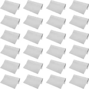 파티킬 안경 마이크로파이버 클리닝 천 7 x6 24팩 부드러운 스웨이드 물티슈 스크린 개별 비닐 파우치 회색