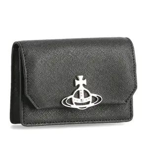 [비비안웨스트우드] ORB 로고 5115002OW L001N N401 비비안 웨스트우드 사피아노 가죽 명함 카드지갑