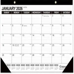 거스리 책상 캘린더 2026 19개월 학술 2025년 9월~2027년 3월 17x11.5인치 학년도 종이 플래너(줄리안 날짜