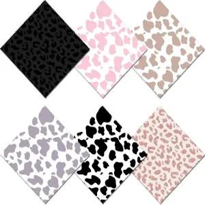 BHAHB 6 PCS 안경 청소 천 렌즈 남녀 공용 마이크로파이버 귀여운 에스테틱 재사용 가능한 휴대폰 화면