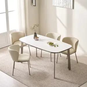 타원형 식탁테이블 인테리어 화이트 식탁 4인용 1200X750 4인용식탁 원목식탁 식탁테이블