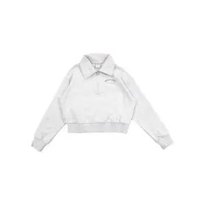 디스커버리 여성 크롭 트레이닝 반집업 맨투맨 티셔츠 DWTR43041-MGL