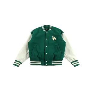 MLB 공용 울 베이직 소매배색 바시티자켓 3AJPV0634-07GNS