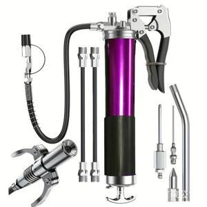 신형 400CC 수동 그리스 건 합금 퀵 릴리즈 세트 유연한 호스 포함 6000PSI-7000PSI