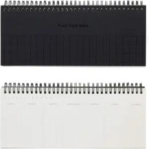 소프트커버가 있는 주간 캘린더 플래너 날짜가 지정되지 않은 책상 스케줄러 메모 패드 예약 노트 78페이지