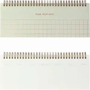 스케줄링 및 간단한 계획을 위한 주간 데스크 플래너 - 78개의 날짜가 없는 스프레드 11 x 3.5인치 헤이즐
