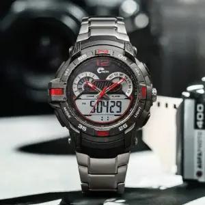 빅디스플레이 하이브리드 남자 방수 스포츠 군인 메탈시계 N313